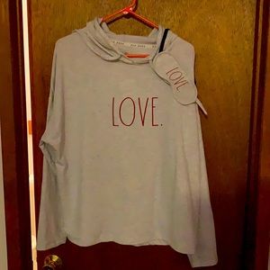 NWT Rae Dunn “LOVE.” Sweatshirt. With “LOVE.” Sleep mask.